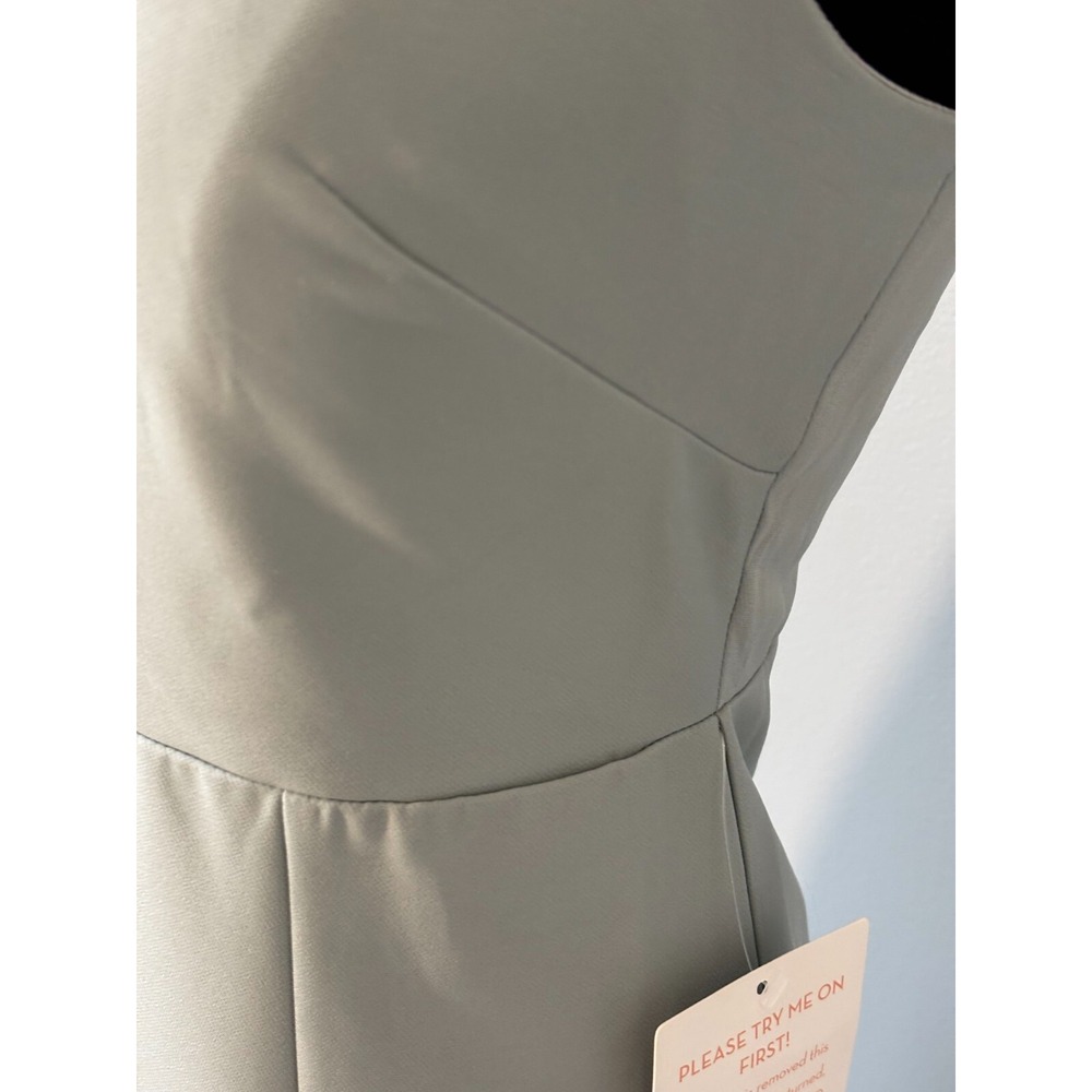 Show me your Mumu Bridesmaid Gown Womens Size XXS Gray Round Neck Sleeveless NWT - Picture 7 of 12
